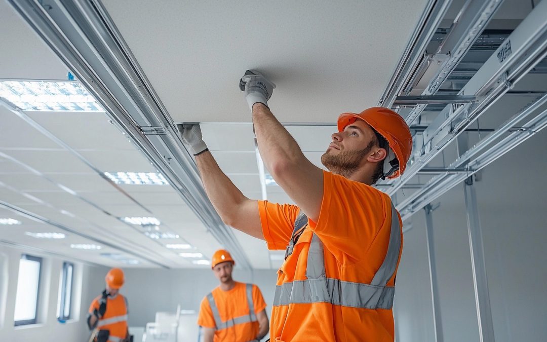 Construcción de oficinas en drywall para empresas modernas